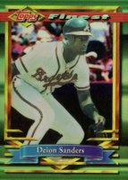1994 Finest #22 Deion Sanders Refractor Baseball Card