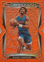 2023 Panini Obsidian #58 Ausar Thompson Electric Etch Orange Flood Basketball Card