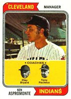 1974 Topps #521 Indians Manager/Coaches Baseball Card