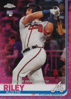 2019 Topps Chrome Update  #61 Austin Riley Pink Refractor Baseball Card