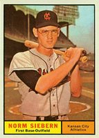 1961 Topps #267 Norm Siebern Baseball Card