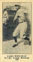 1916 Sporting News #187 Carl Weilman Baseball Card