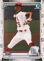 2020 Bowman Draft #BD86 Tink Hence Chrome Baseball Card