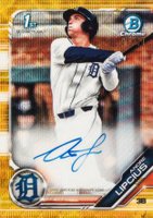 2019 Bowman Draft Chrome Draft Picks Autograph #CDAAL Andre Lipcius Gold Wave Refractor Baseball Card