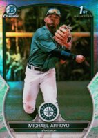 2023 Bowman Chrome Prospects #BCP63 Michael Arroyo Lunar Glow Refractor Baseball Card