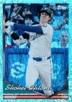 2024 Topps Archives #250 Shohei Ohtani Aqua Sparkle Foilboard Baseball Card