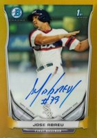 2014 Bowman Prospect Autograph #JAB Jose Abreu Chrome-Gold Refractor Baseball Card