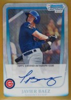 2011 Bowman Chrome Draft Prospect Autographs #JBA Javier Baez Gold Refractor Baseball Card