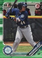 2019 Bowman Paper Prospects #BP33 Julio Rodriguez Green Baseball Card