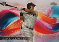 2024 Topps Chrome Helix #HX12 Jasson Dominguez Baseball Card