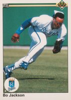 1990 Upper Deck #105 Bo Jackson No Copyright on Back Baseball Card