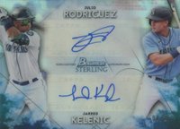 2021 Bowman Sterling Dual Refractor Autographs #SDRAJR Jarred Kelenic/Julio Rodriguez Baseball Card