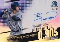 2020 Bowman Chrome Stat Tracker #STABWJ Bobby Witt Jr. Autograph Baseball Card
