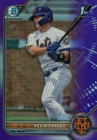 2022 Bowman Draft #BDC47 Kevin Parada Chrome-Purple Refractor Baseball Card