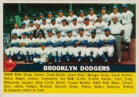 1956 Topps #166 Brooklyn Dodgers Gray Back Baseball Card