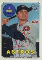 2018 Topps Heritage Real One Autographs #JD J.D. Davis Red Ink Baseball Card