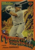 2024 Bowman Chrome It Came to the League #IT2 Jasson Dominguez Orange Refractor Baseball Card