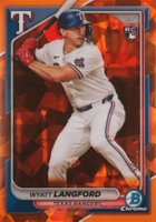 2024 Bowman Chrome Sapphire Edition #71 Wyatt Langford Orange Baseball Card