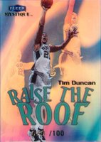 1999 Fleer Mystique Raise the Roof #3 Tim Duncan Basketball Card