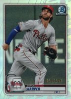 2020 Bowman Chrome #35 Bryce Harper Refractor Baseball Card