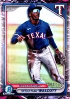 2024 Bowman Draft #BDC112 Sebastian Walcott Chrome-Fuchsia Lunar Refractor Baseball Card