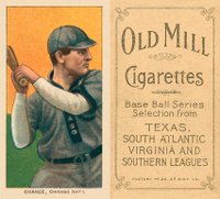 1909 White Borders Old Mill #77 Frank Chance Batting Baseball Card