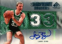 2007 SP Game Used Significant Numbers #SNALB Larry Bird Autograph Basketball Card
