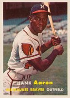 1957 Topps #20 Hank Aaron Baseball Card
