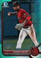 2022 Bowman Mega Box Chrome #141 Jordan Lawlar Aqua Refractor Baseball Card