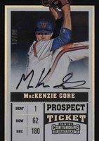 2017 Panini Contenders Draft Picks #39 MacKenzie Gore Autograph-Leg Up-Prospect Ticket Baseball Card