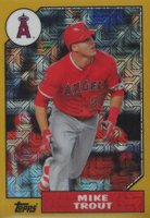 2017 Topps Silver Pack Promo #87-MT Mike Trout Gold Baseball Card