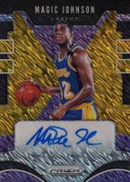 2019 Panini Prizm Signatures #MJN Magic Johnson Gold Shimmer Basketball Card