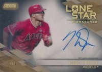 2019 Stadium Club Lone Star Signatures #MT Mike Trout Gold Rainbow Foil 1/1 Baseball Card