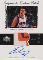 2003 Upper Deck Exquisite Collection #49 Zarko Cabarkapa Autograph Patch Basketball Card