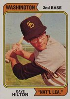 1974 Topps #148w Dave Hilton Washington Baseball Card
