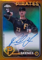 2024 Topps Chrome Update Chrome Baseball Update Series Autographs #RAPS Paul Skenes Gold Refractor Baseball Card