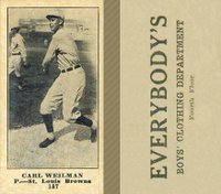 1916 Everybody's #187 Carl Weilman Baseball Card