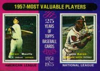 1975 Topps Mini #195 1957 MVP's Baseball Card