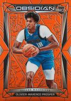 2023 Panini Obsidian #83 Olivier-Maxence Prosper Electric Etch Orange Flood Basketball Card