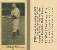 1916 Weil Baking Co. #68 George Gibson Baseball Card