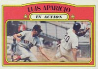 1972 Topps #314 Luis Aparicio In Action Baseball Card