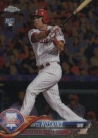 2018 Topps Chrome #70 Rhys Hoskins Batting Baseball Card