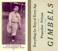 1916 Gimbels #73 Tom Griffith Baseball Card