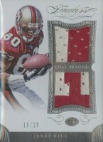 2015 Panini Flawless Dual Patches #DP-JR Jerry Rice Football Card