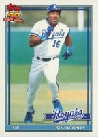 1991 Topps #600 Bo Jackson Baseball Card
