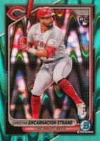 2024 Bowman Chrome #91 Christian Encarnacion-Strand Aqua Raywave Baseball Card