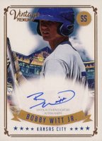 2020 Onyx Vintage Premium Autographs #PABW Bobby Witt Jr. Blue Ink Baseball Card