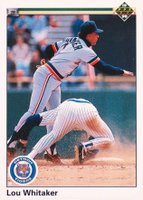 1990 Upper Deck #327 Lou Whitaker Baseball Card