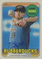 2018 Topps Heritage Minor League Real One Autographs #SB Shane Bieber Baseball Card