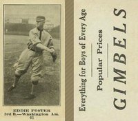 1916 Gimbels #61 Eddie Foster Baseball Card